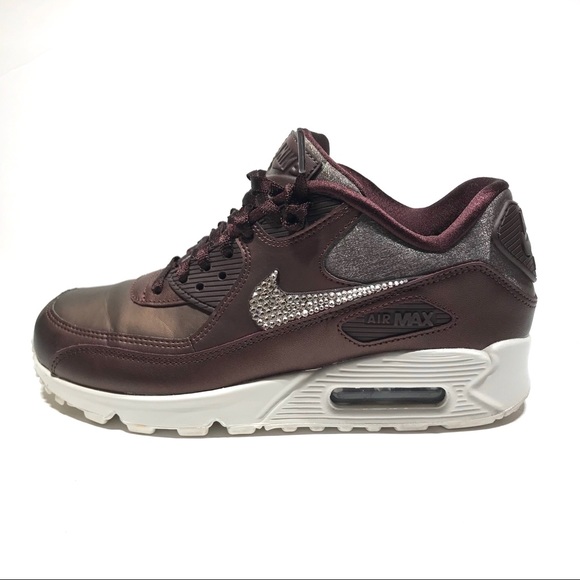 Nike Shoes - Nike Air Max 90 PRM Metallic Mahogany Rhinestone